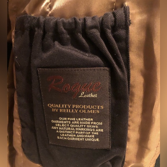 RARE Rogue Leather Car Jacket by Reilly Olmes Chocolate Color Men’s Size M - Picture 4 of 11